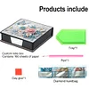 PU Flower Diamond Painting Notecard Box with 160 Sheets of Paper for Adults