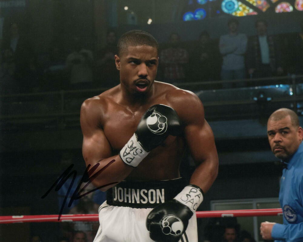 MICHAEL B JORDAN SIGNED AUTOGRAPH 8X10 Photo Poster painting - SHIRTLESS STUD, DONNIE CREED RARE