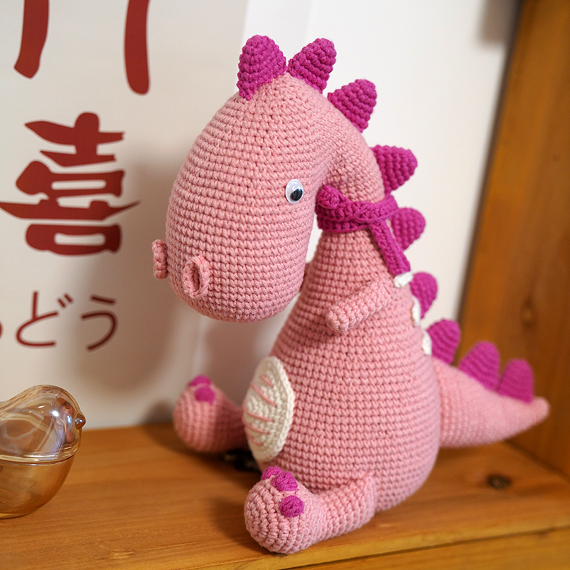 DIY Crochet Kit: Handmade Cartoon Dinosaur Set