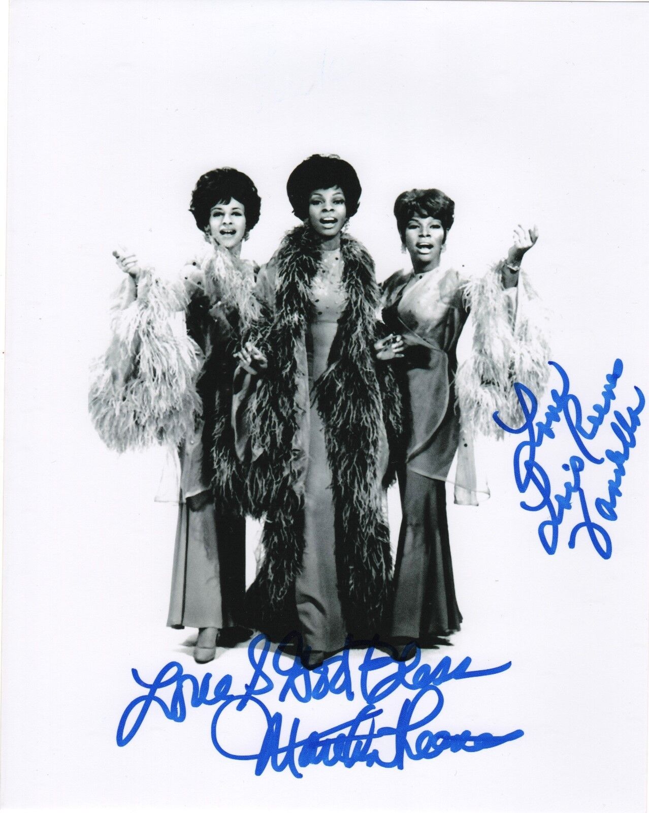 Martha Reeves and The Vandellas REAL hand SIGNED Photo Poster painting #2 COA by Martha & Lois