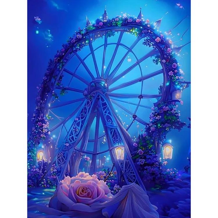 Dream Flower Ferris Wheel 30*40CM(Canvas) Full Round Drill Diamond Painting gbfke