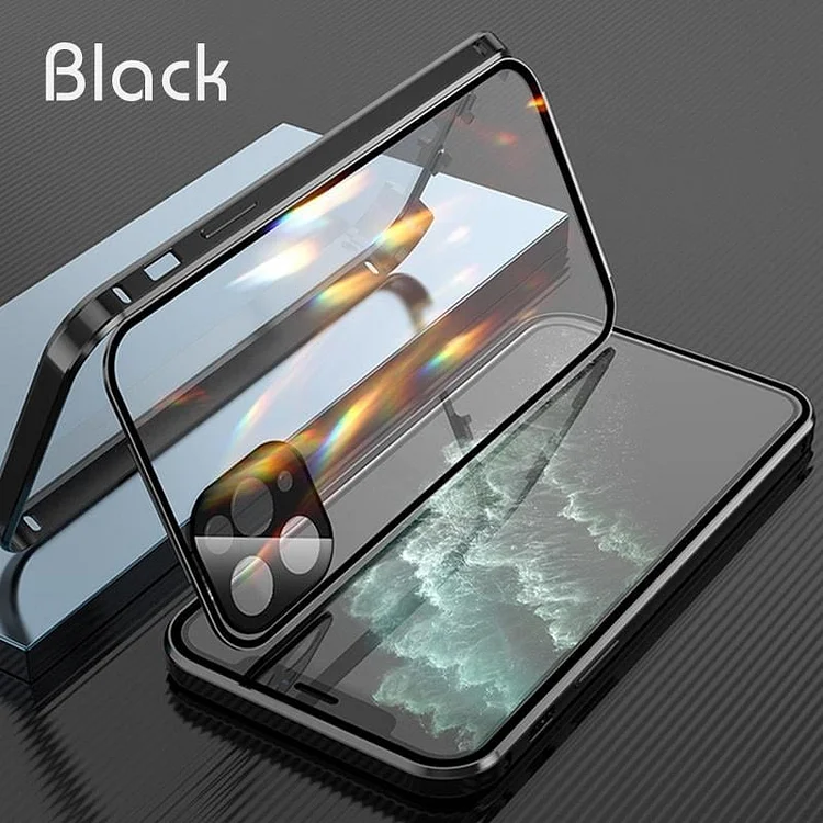 Double sided buckle metal phone case for iPhone