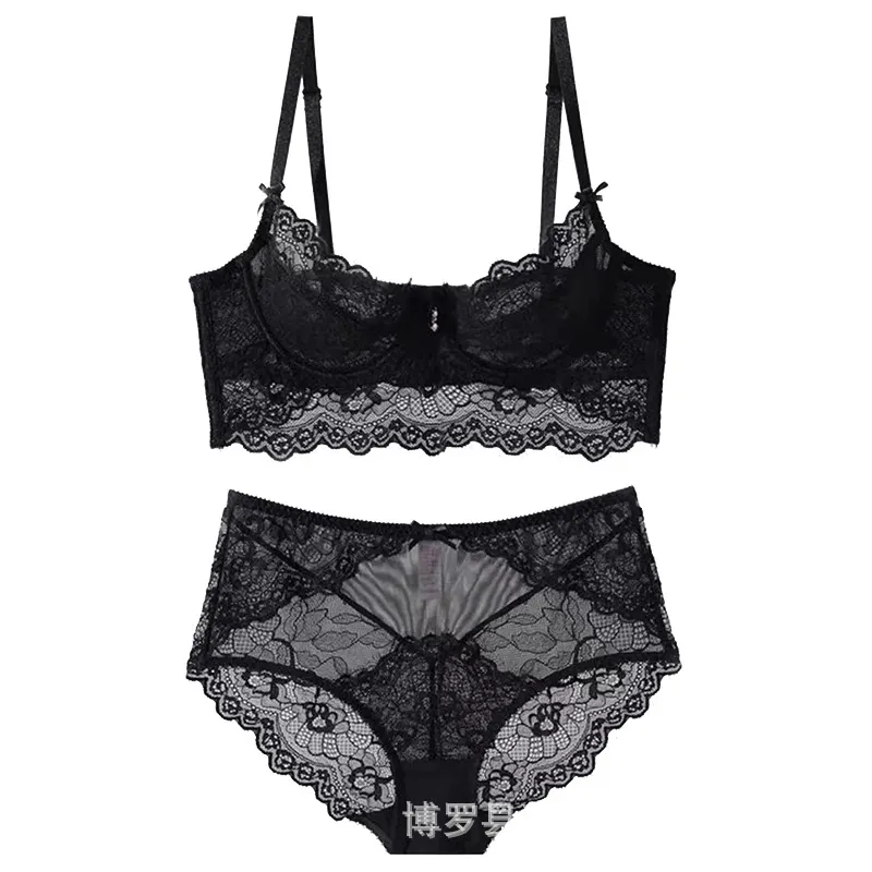 Churchf Women's Sexy Lace Bra Set Wrapped In Breasts Plus Large On The Bra Small Thin Lingerie Set Bra Bra Bra