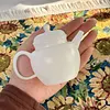 Unglazed Jade Porcelain Xishi Teapot, Handmade Dehua White Porcelain Single Teapot