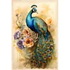 Diamond Painting-DIY Full Round Drill Peacock and Flowers（40*60CM)