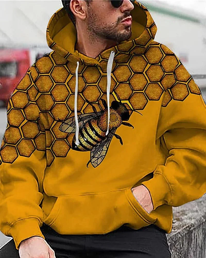 men's stitching printing sports Hoodies