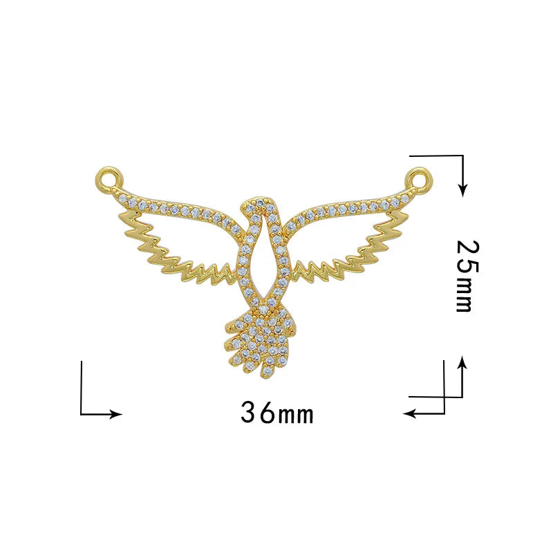 1 Piece 18*20.5mm 19*33mm Copper Zircon Star Moon Heart Shape Pendant