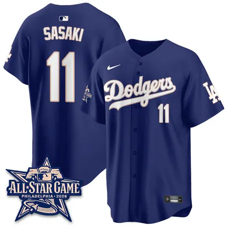 Men's Los Angeles Dodgers #11 Roki Sasaki Royal 2026 MLB All-Star Jersey