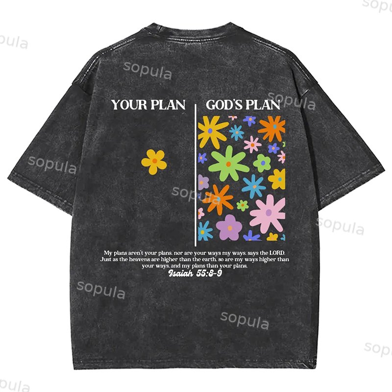 God's Plan Washed Short Sleeve T-Shirt - SOPULA