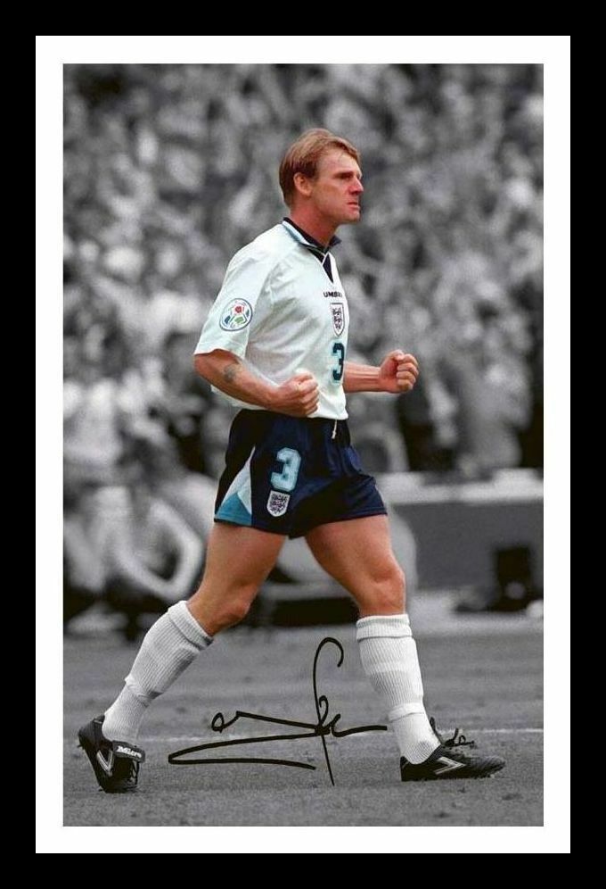 Stuart Pearce - England Euro 96 Autograph Signed & Framed Photo Poster painting