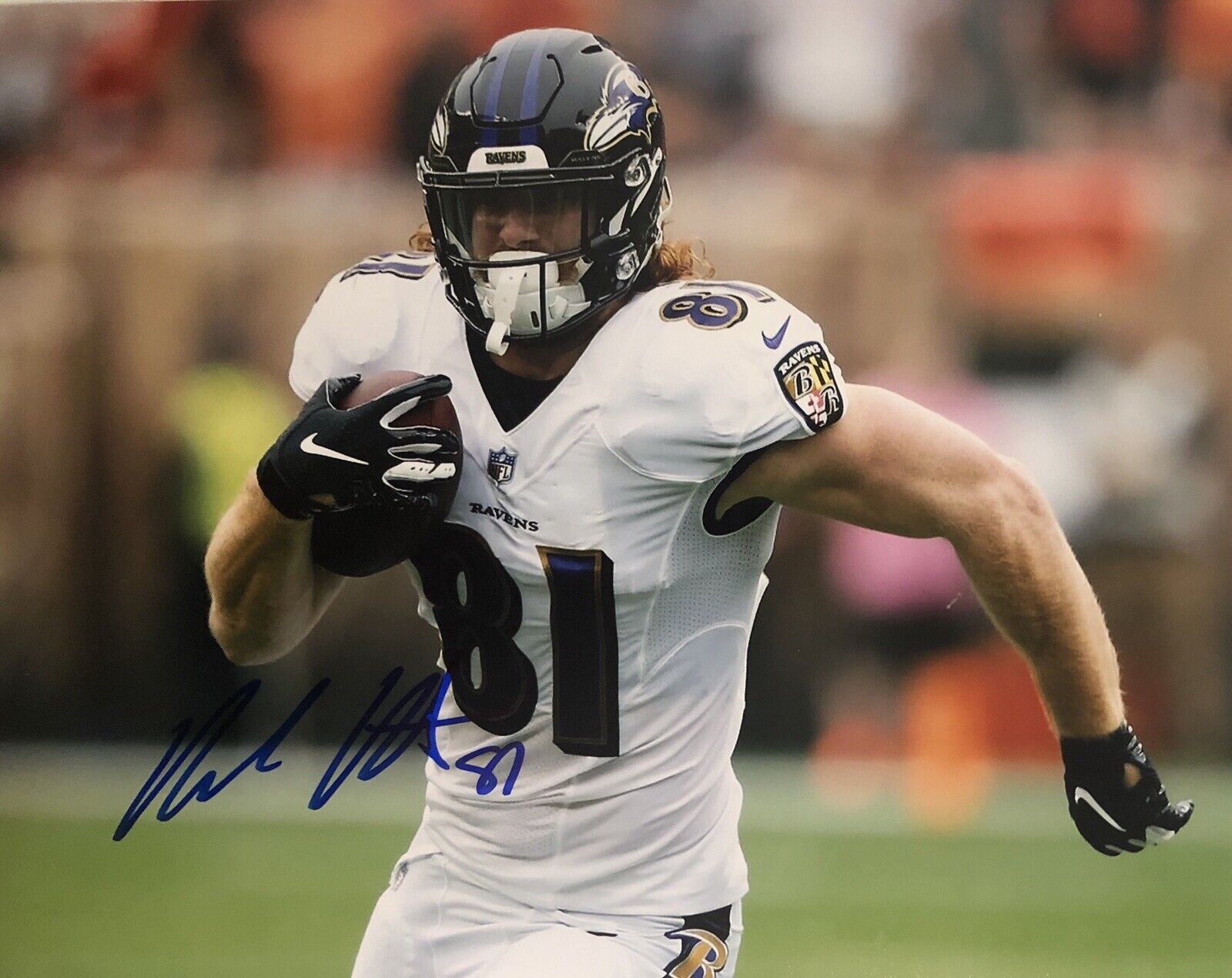 Hayden Hurst Signed Autographed Baltimore Ravens 8x10 Photo Poster painting Super Bowl Coa