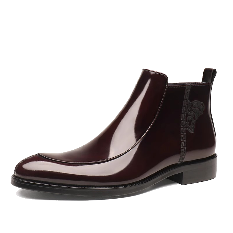 Glossy Patent Leather Dress British Ankle Boots DANRRIO.COM DANRRIO