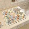 Diatom Mud Table Top Coffee Machine Cups Drying Water Uptake Mat Modern Home Kitchen Counter Mat