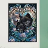 Wolf-Round drill diamond painting-50*70cm (grande taille)