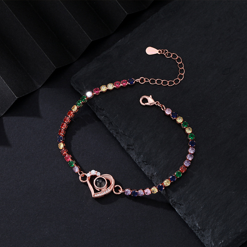 Loveyoufancy Personalized Crystal Photo Bracelet