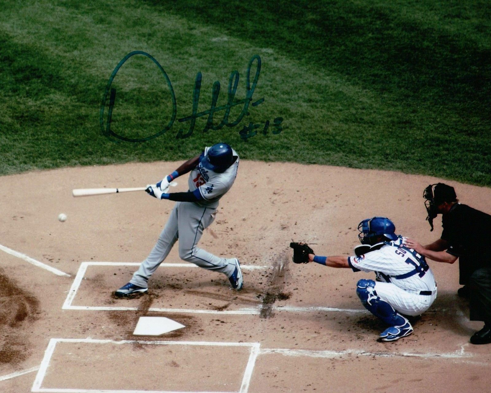 Orlando Hudson Signed 8X10 Photo Poster painting Autograph LA Dodgers At the Plate High Auto COA