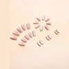 Press-on Nail Light Pink Cat Eyes Shiny Detachable Fake Nail