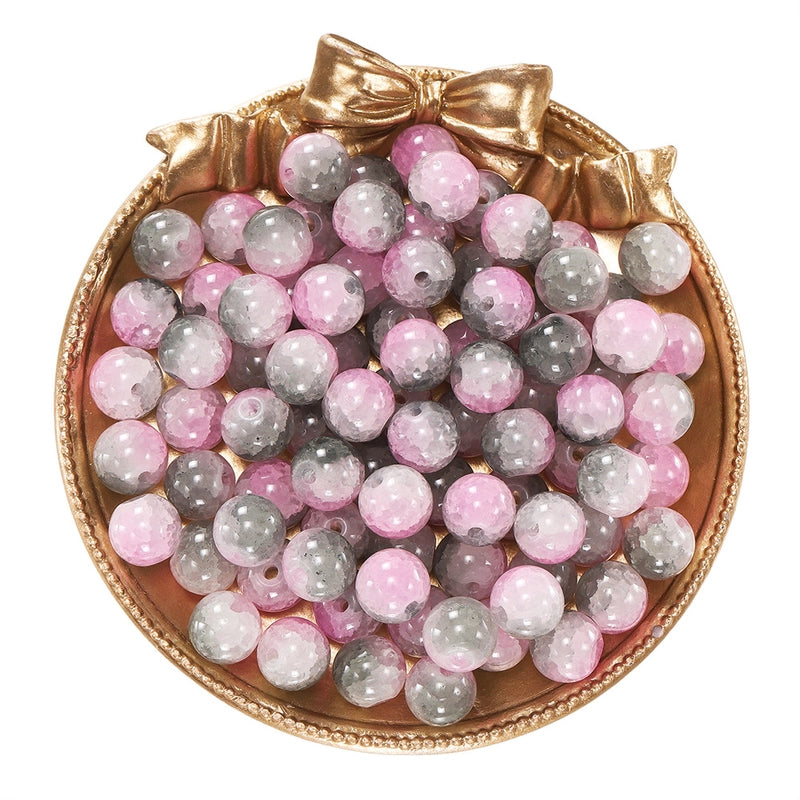 50 PCS/Package Diameter 10mm Diameter 4mm Diameter 8mm Glass Solid Color Jewelry Accessories