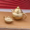 Pure Handmade Brass Plated 18K Gold Mini Tea Pet Small Teapot