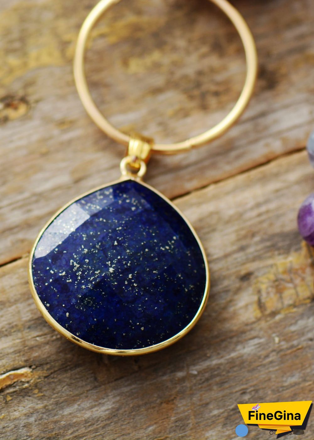 Boho Necklace, Fluorite Lapis