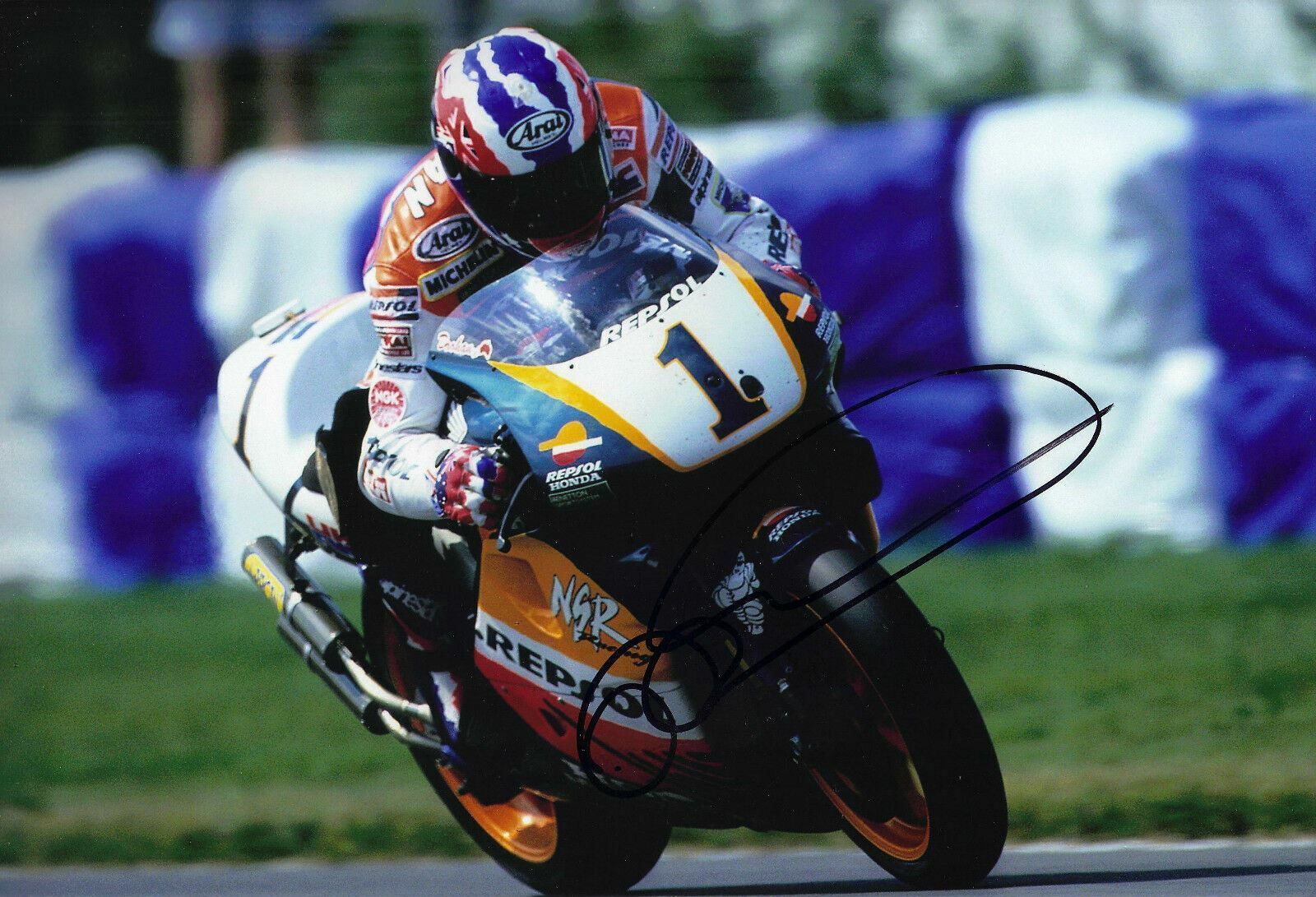 Mick Doohan Signed 12X8 Photo Poster painting HONDA AFTAL COA (3561)