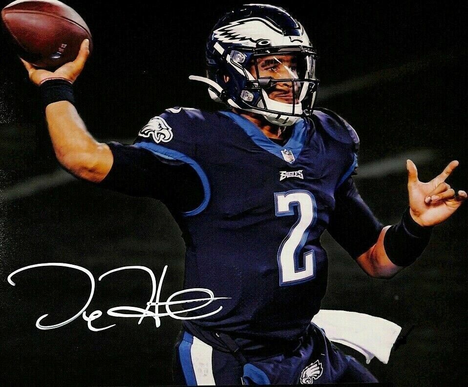 Jalen Hurts Autographed Signed 8x10 Photo Poster painting ( Eagles ) REPRINT