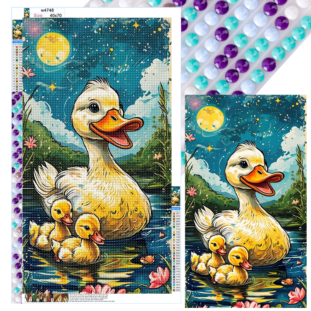 Yellow Duck 40*70cm(canvas) full round drill diamond painting