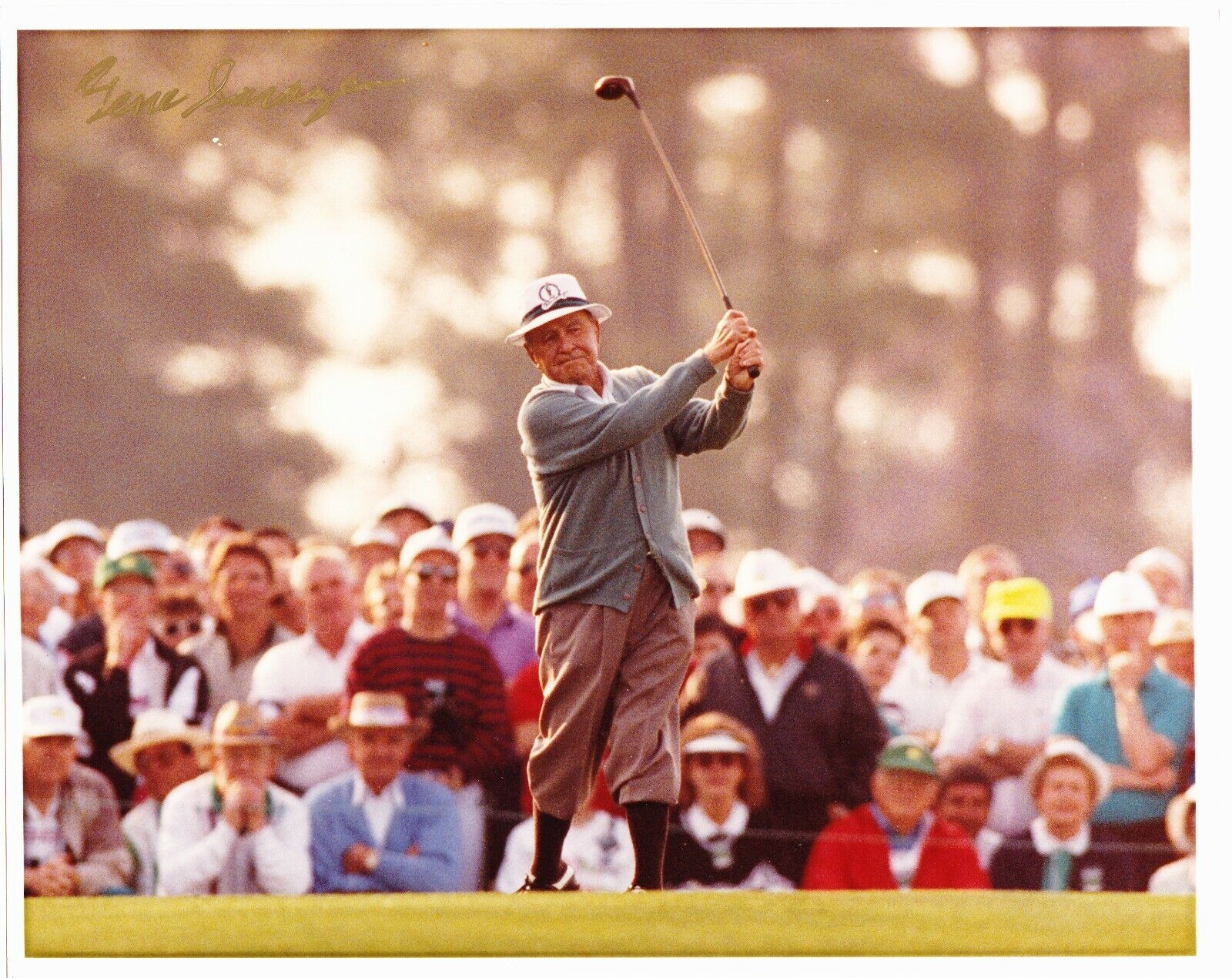 Gene Sarazen signed 8x10 color golf Photo Poster painting (Dec) Grand Slam winner