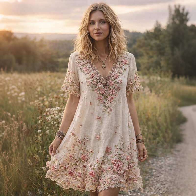 Boho Floral Printed Dress wearshes