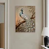 DIY Pearl Painting Peacock for Home Wall Decor with Frame(30x40cm)