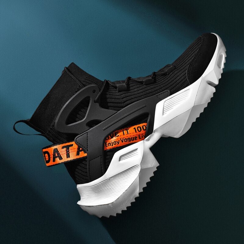 High Top Socks Men's Shoes Platform Trendy Mens Sneakers Sports Shoes Cross Border Fashion Breathable Dad Shoes QZHSMY