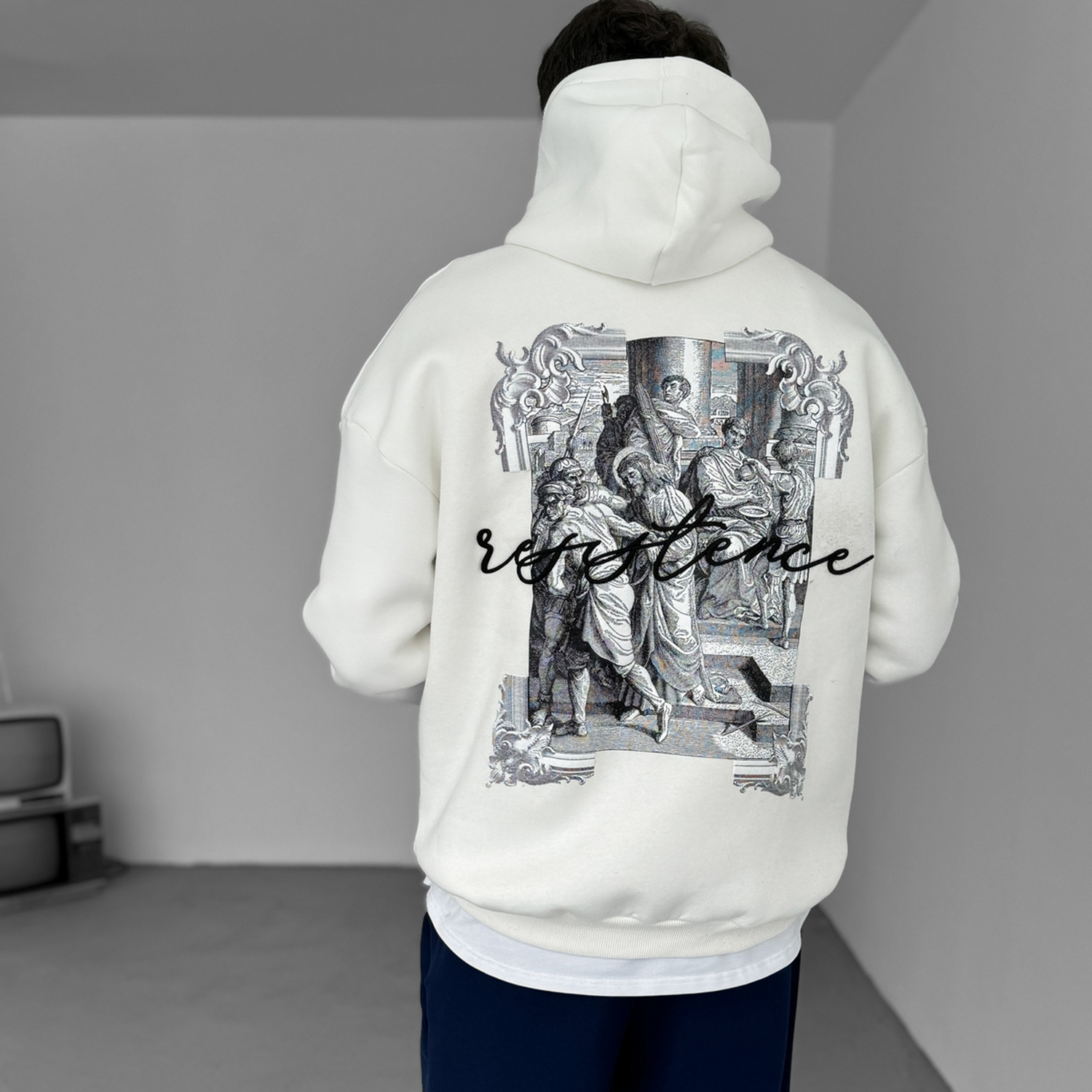 Casual Painting Print Oversized Hoodie