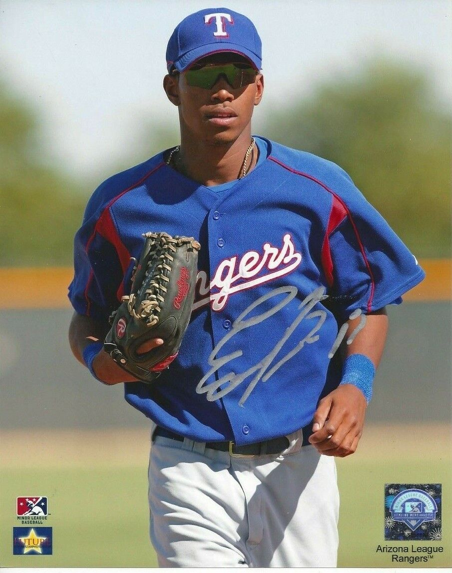 Engle Beltre Autographed 8x10 Texas RangersC703