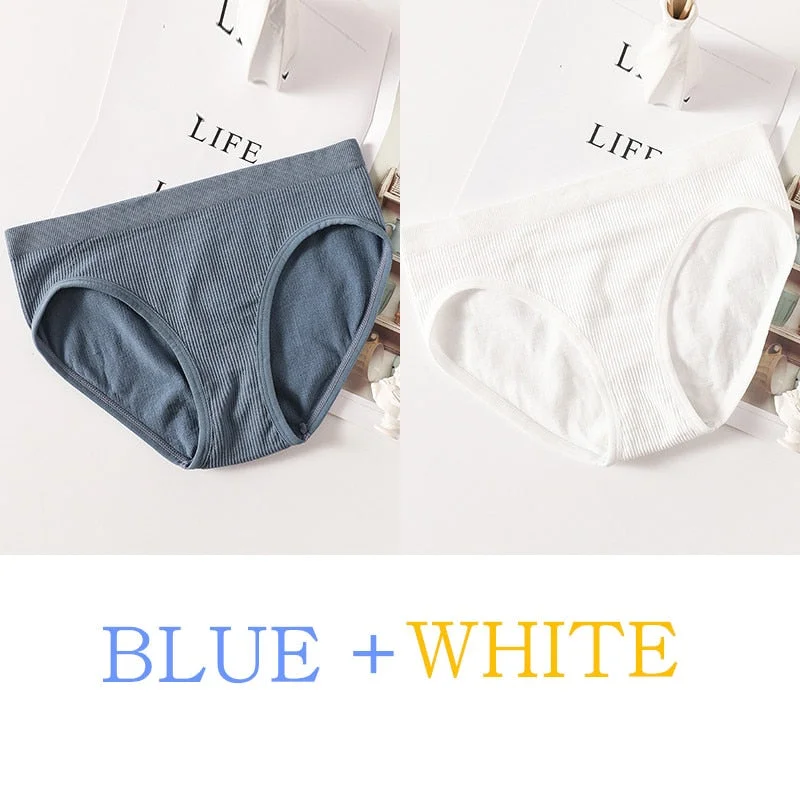 2PCS/Set Women Panties Bodyshaper Briefs Seamless Underwear Sexy Female Underpants Sexy Lingerie Ladies Comfort Cotton Panty M-L