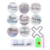 8pcs DIY Coaster Diamond Painting Cup Cushion with Rack Crafts Kits