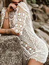 Crochet Hawaii Style Half Sleeves Cover-Ups Tops