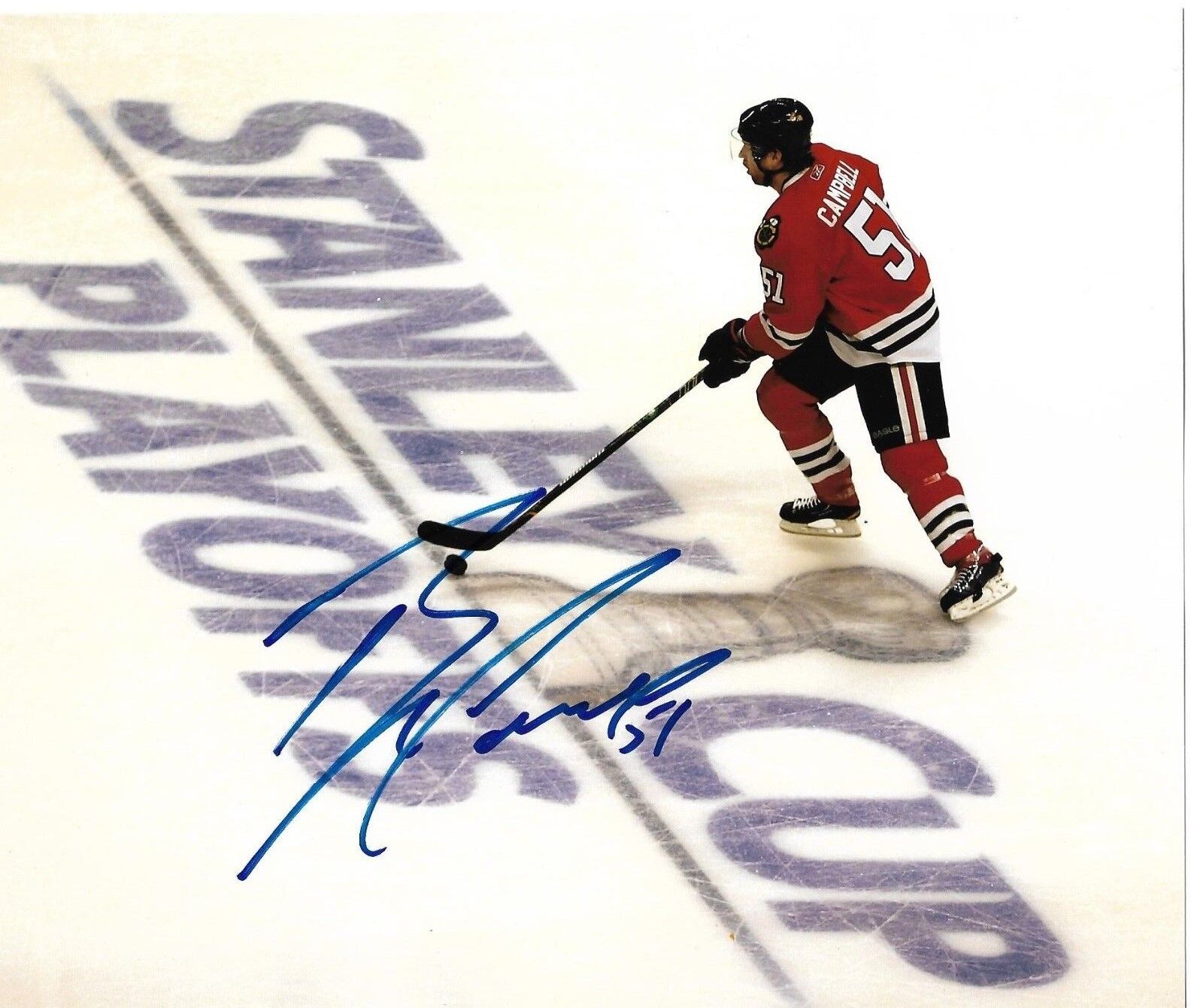 BRIAN CAMPBELL signed autographed CHICAGO BLACKHAWKS STANLEY CUP w/COA