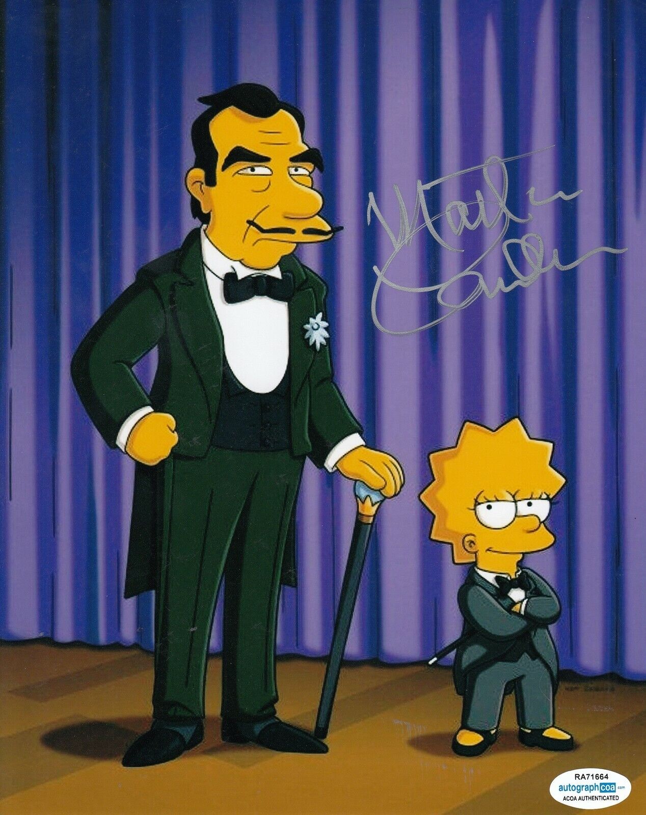 MARTIN LANDAU signed (THE SIMPSONS) TV Show 8X10 Photo Poster painting *Great Raymondo* ACOA #2