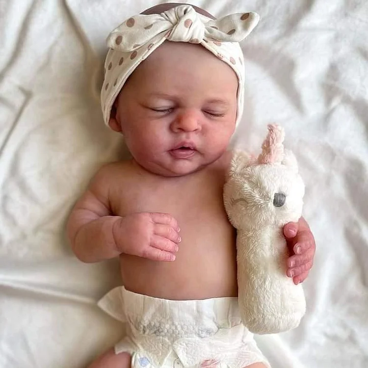 12" Flexible Silicone Reborn Baby Doll Girl Effie, Handmade Exquisite Body By Dollreborns®