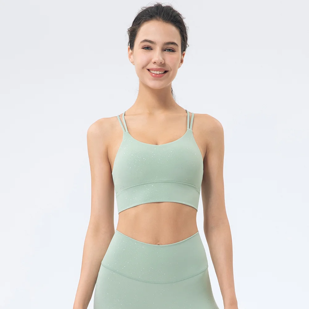 women's v neck padded sports bra