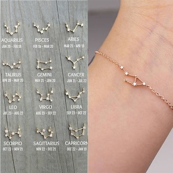 12 constellation bracelet crystal bracelet ladies gifts, Libra bracelet, twelve constellations jewelry, constellation jewelry, Libra jewelry, sister gifts - Shop Trendy Women's Fashion | TeeYours