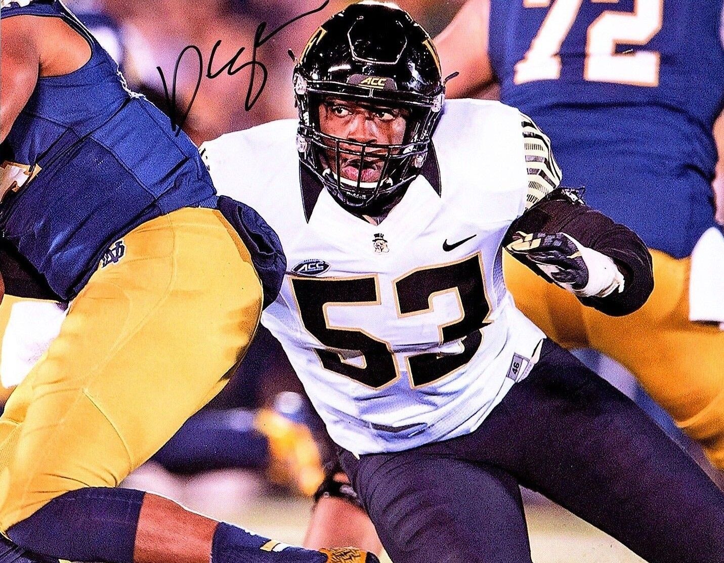 Duke Ejiofer Wake Forest hand signed autographed 8x10 football Photo Poster painting COA