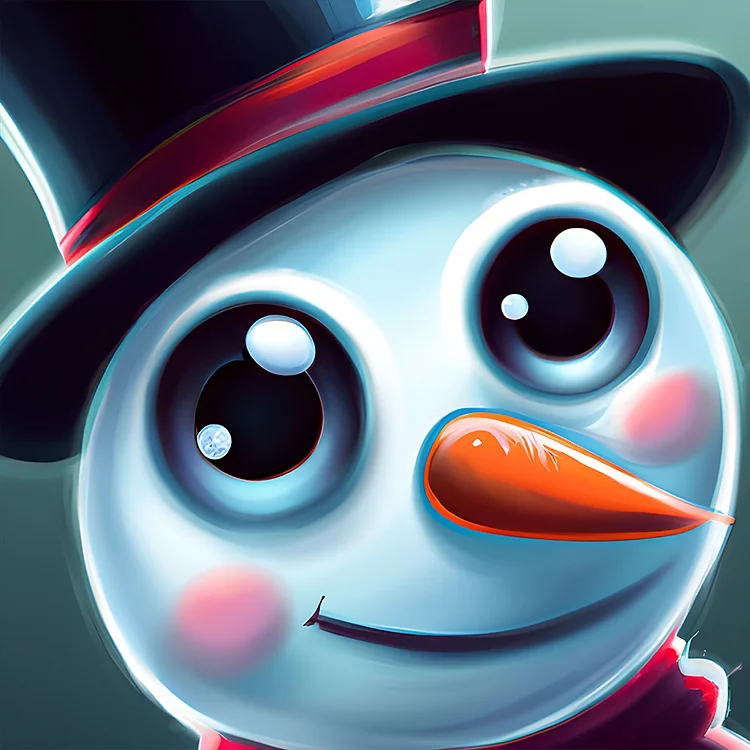 Snowman 30*30CM (Canvas) Full Round Drill Diamond Painting gbfke