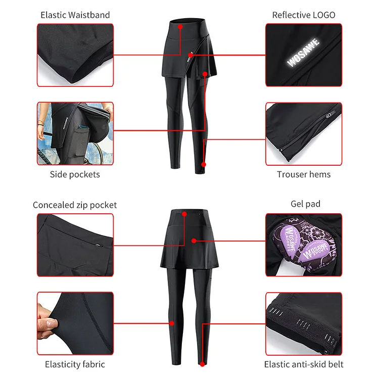 women's gel padded cycling tights
