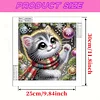 Christmas Cat - Diamond Painting - Partial Special Shaped Drill(Canvas|30*30cm)