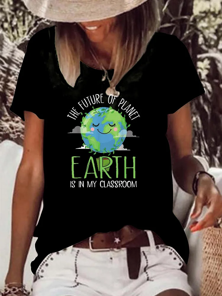 The future of planet Environmental friendly Raw Hem Tee