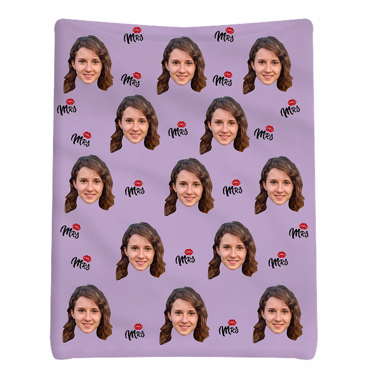 BlanketCute-Personalized Blanket with Photo-Mrs.