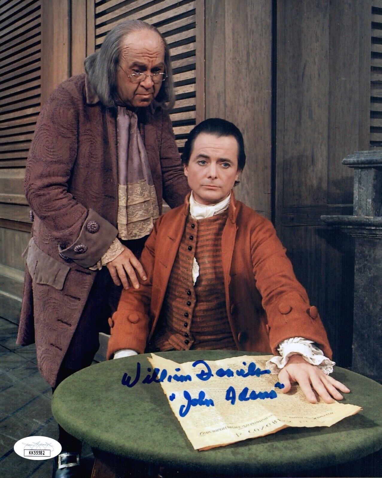 William Daniels Signed 1776 JOHN ADAMS 8x10 Photo Poster painting Autograph JSA COA Cert