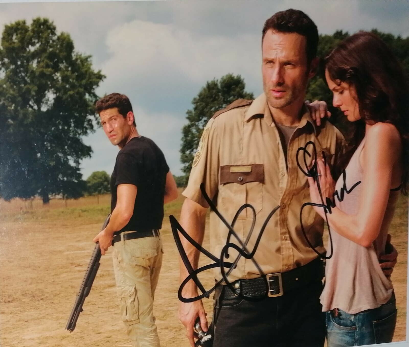 SARAH WAYNE CALLIES, ANDREW LINCOLN Signed Autographed 8×10 Photo Poster painting ( incl. COA