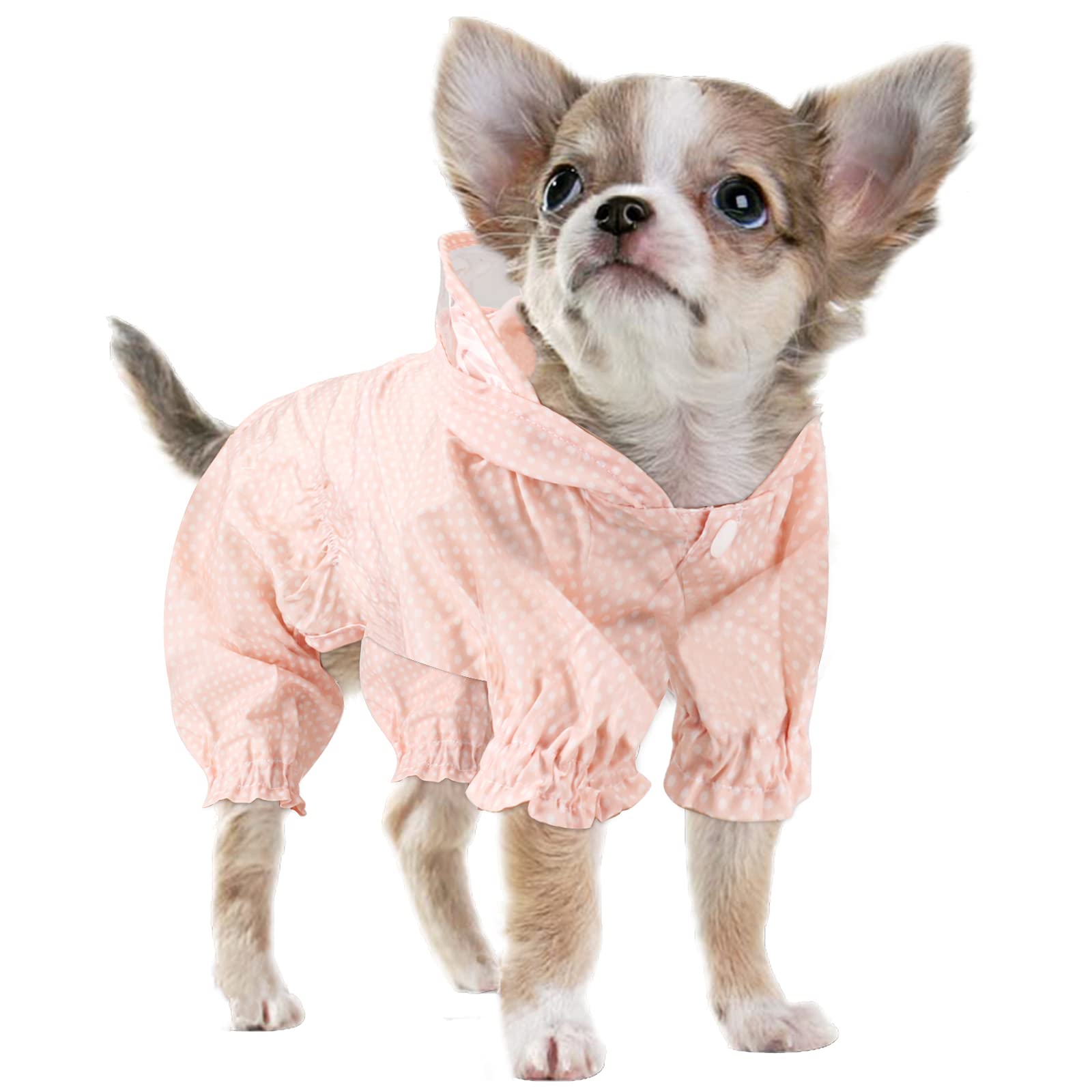 Pet Raincoat Dog Rain Jacket With Hood For Puppy Small Medium Dogs